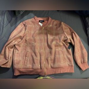 BRAND NEW PINK AND GOLD TRACK JACKET SIZE 3X